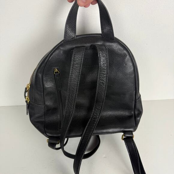 FOSSIL Megan Leather Backpack Black Cheetah RAWR Rare